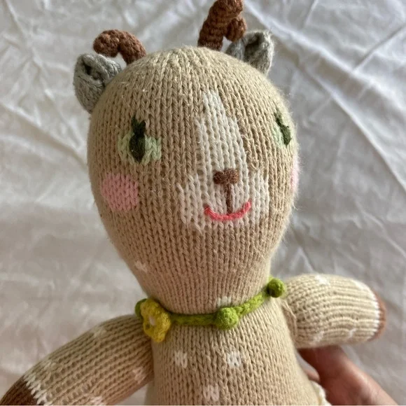Blabla Hazel the Deer Mini Knitted Stuffed Animal Doll - Picture 3 of 4